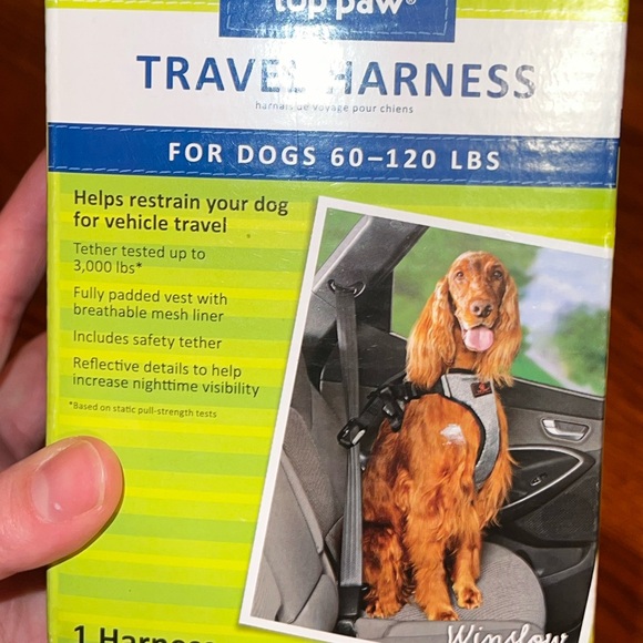 New In Box Dog Seatbelt Padded Travel Harness W/ Tether - Picture 2 of 6